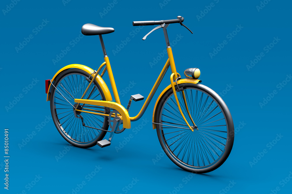 Fototapeta premium 3D isolated classic or vintage Bicycle background.