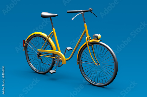 3D isolated classic or vintage Bicycle background.