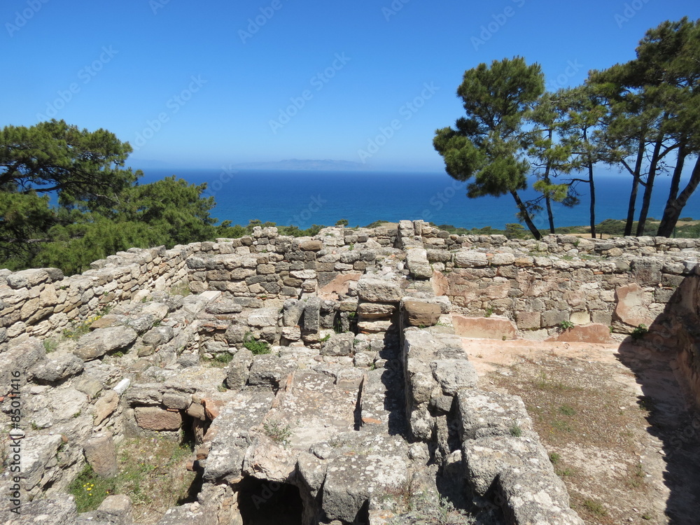 Grèce - Ile de Rhodes - Kamiros - Vestiges des thermes Grèce - Ile de Rhodes - Kamiros - Vestiges des thermes