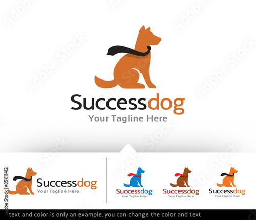 Success Dog Logo Design Template
