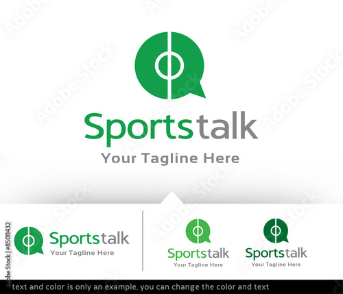 Sports Talk Logo Design Template photo