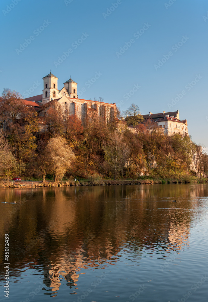 Benedictine abbey in Tyniec in fall, Krakow, Poland
