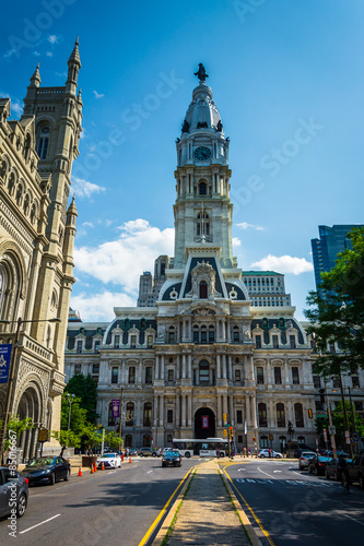 City Hall and Broad Street in Center City, Philadelphia, Pennsyl