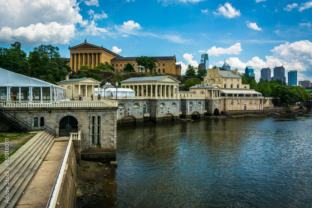 Fairmount Water Works and the Art Museum, in Philadelphia, Penns