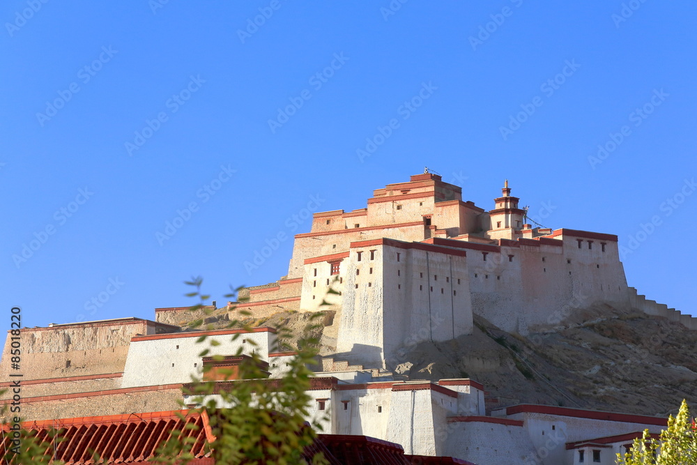 Dzong or fort of Gyantse-Tibet. 1573