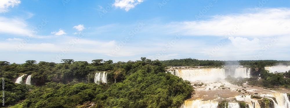 Iguacu Falls Panoramic - Foz do Iguacu, Paraná, Brazil.