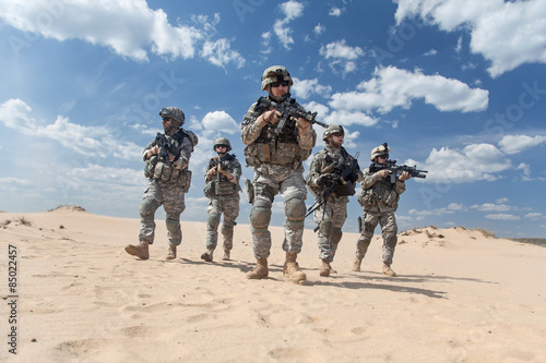 infantrymen in action