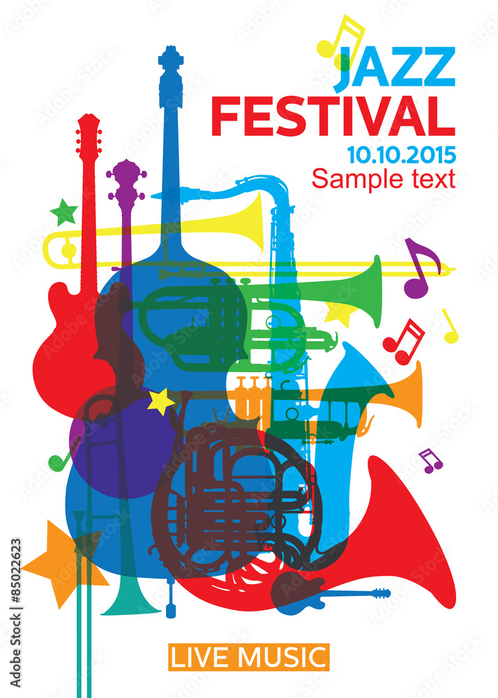 Naklejka premium Jazz festival poster2
