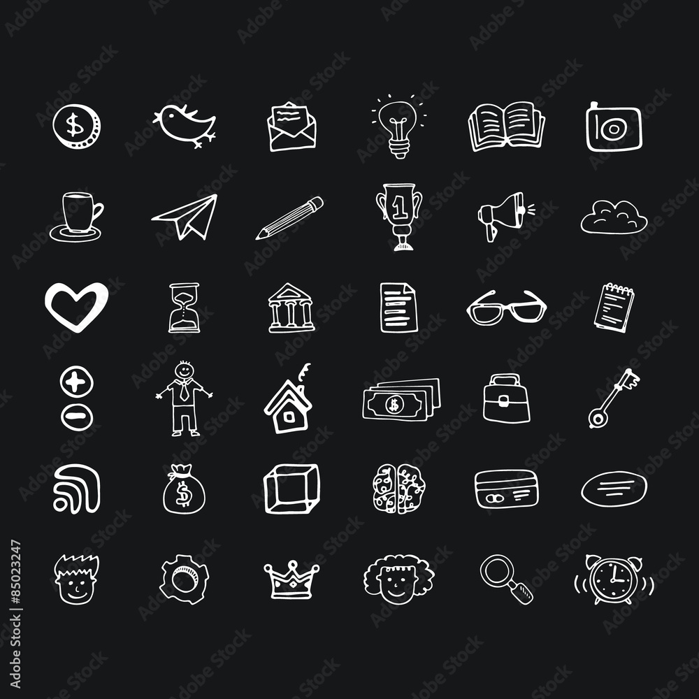 Business Doodle Element Set Business Doodle Element Set
