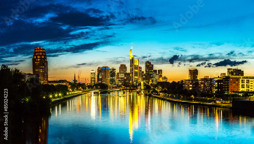 Frankfurt am Main during sunset