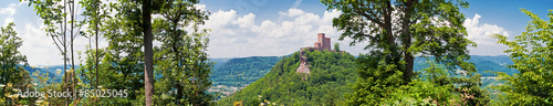 Panorama von Reichsburg Trifels vom Anebos aus