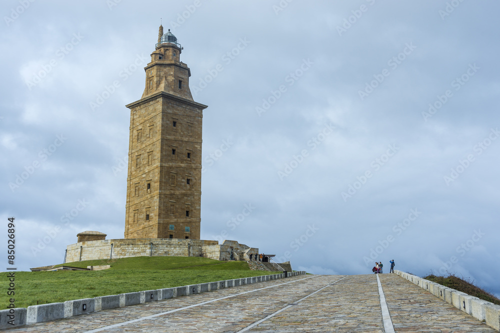 Fototapeta premium Tower of Hercules in A Coruna, Galicia, Spain.