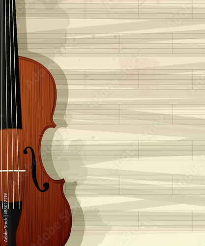Violin text card