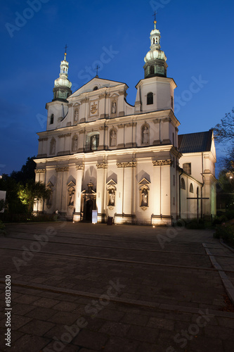 Bernandine Church at Night in Krakow #85032630