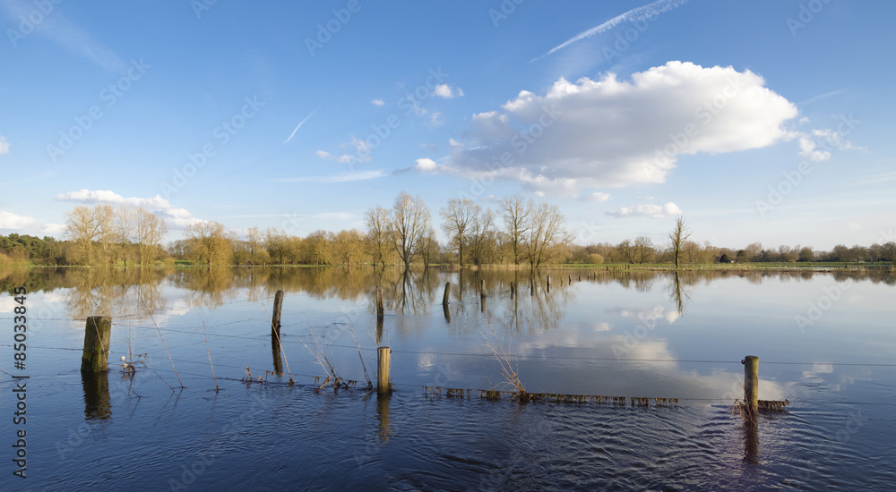 flooded land