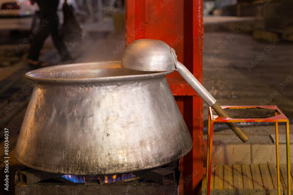 soup cooking in the market of Sarein, Iran soup cooking in the market of Sarein, Iran