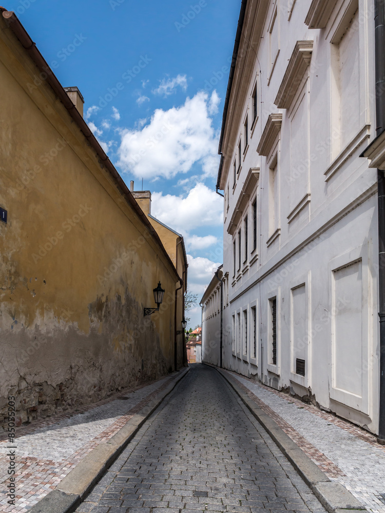 Narrow cobble street