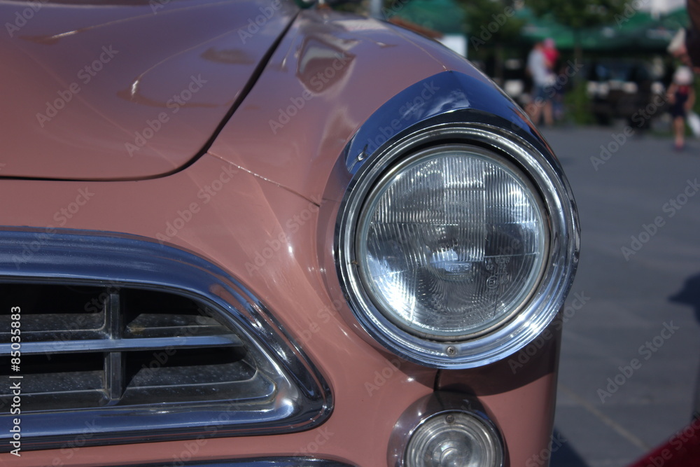 Old car headlight