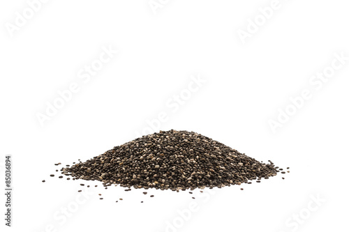 Chia seeds isolated on white