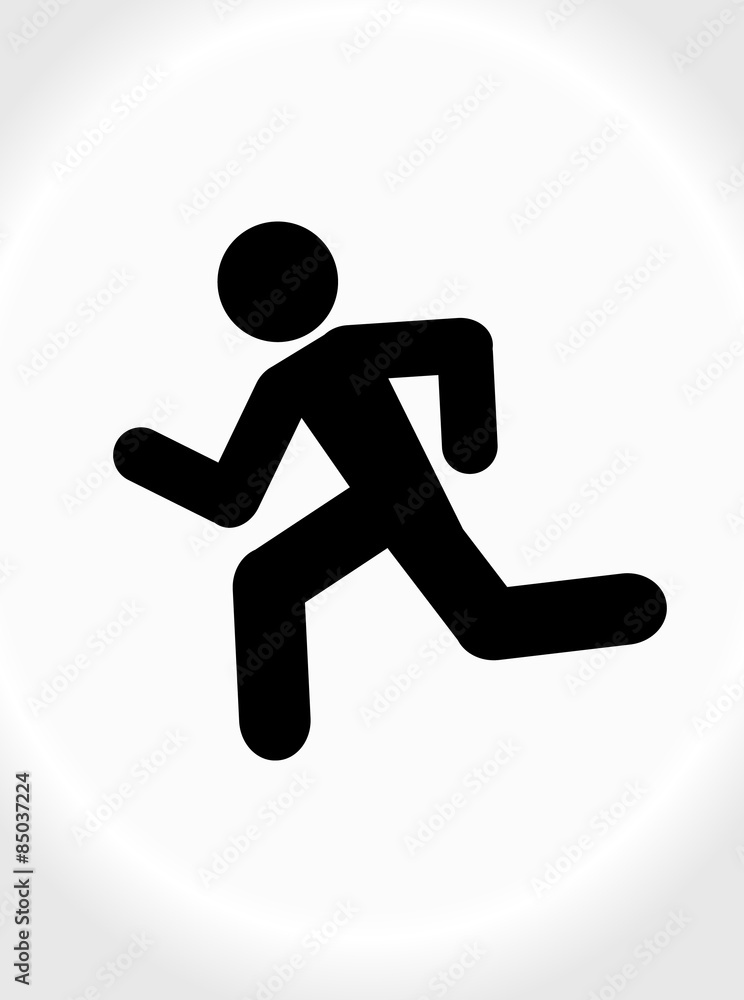 running man icon background