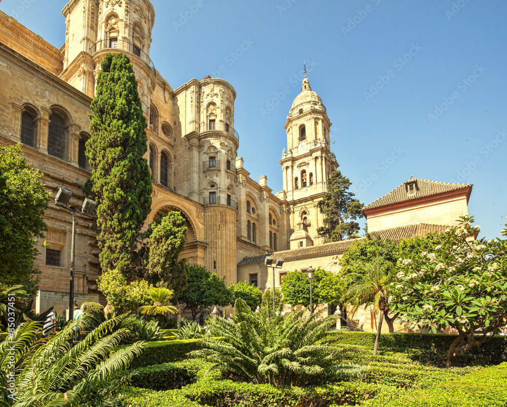 Malaga Cathedral in Andalusia, Spain.