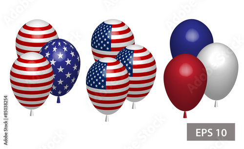 4 july Independence day balloons