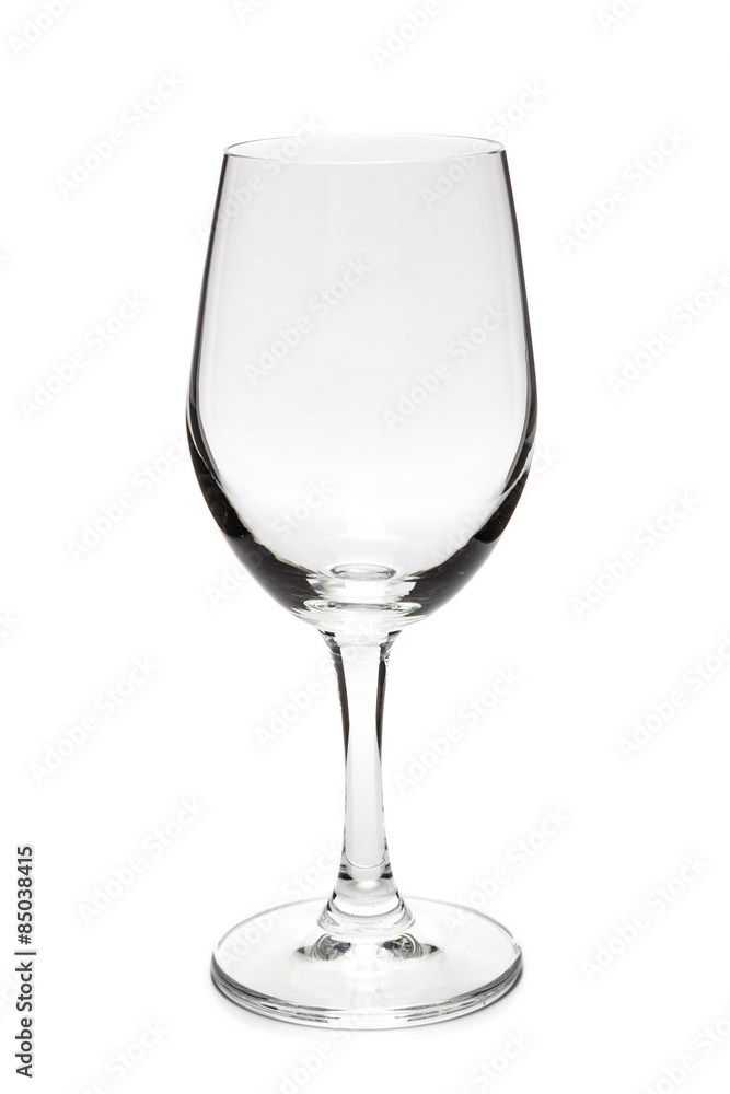 Wine glass on the white background
