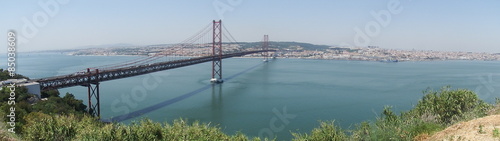 Pont du 25 avril à Lisbonne Portugal - Vue panoramique