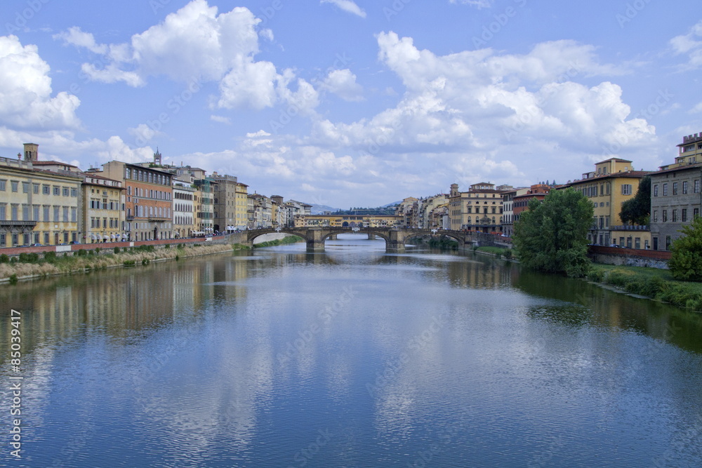 Fototapeta premium Firenze Arno e ponte vecchio 