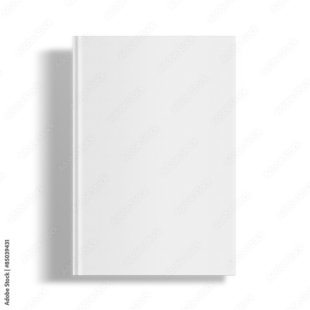 Blank book cover template.