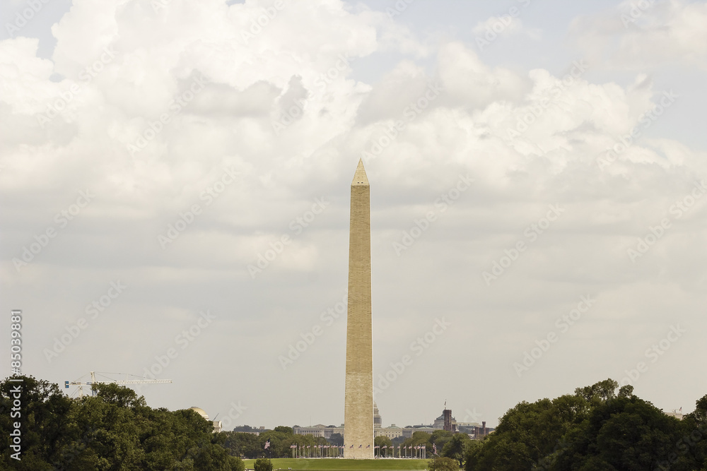 View of the Washington Monument & National Mall, Washington DC