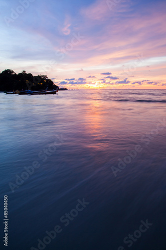 Sunset Patong beach  Phuket  Thailand