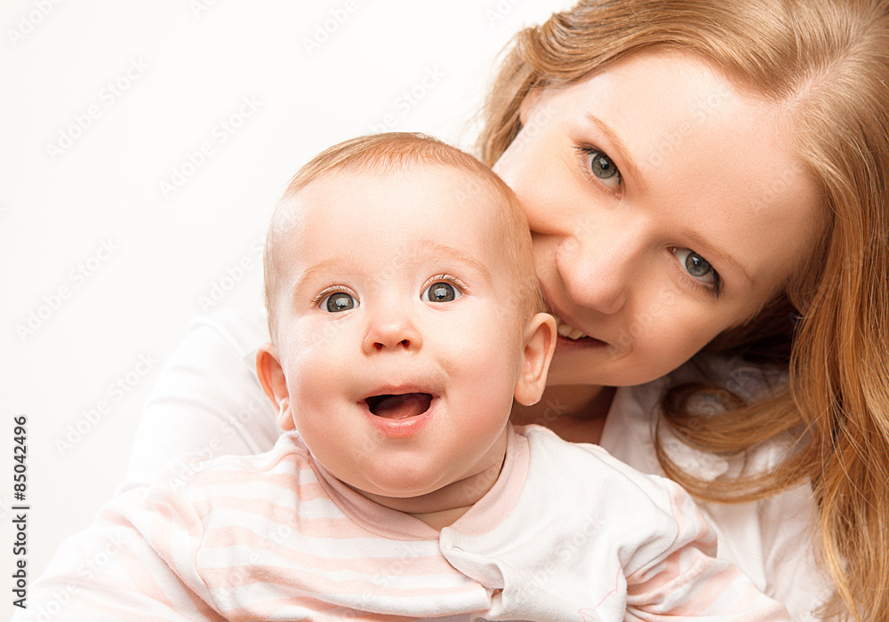 happy family mother and baby daughter hugging happy family mother and baby daughter hugging