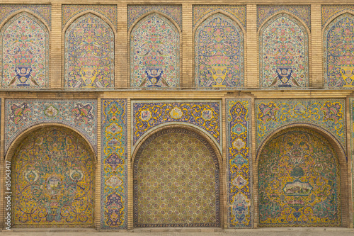 details from the 19th century Golestan palace in Tehran, Iran