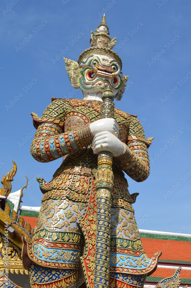 Fototapeta premium giant guardian in Bangkok Thailand / Sculpture giant guardian in Bangkok Thailand.