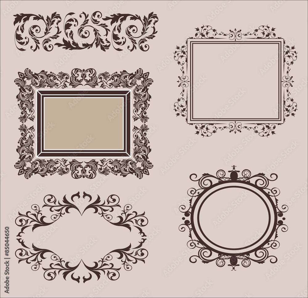 Vector Set of Calligraphic Design Elements and Page Decoration Vector Set of Calligraphic Design Elements and Page Decoration