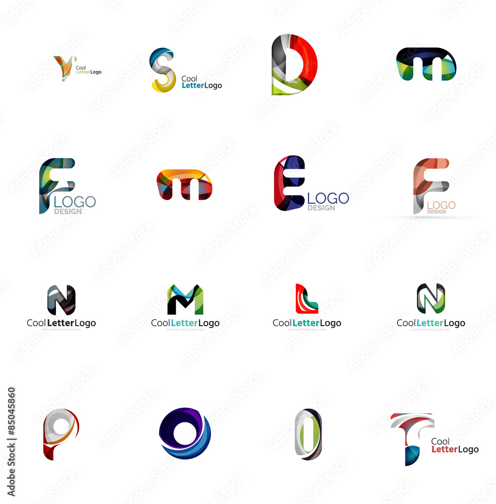 Set of universal company logo ideas, business icon collection Set of universal company logo ideas, business icon collection