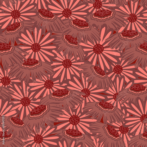 Floral Seamless Pattern with daisies