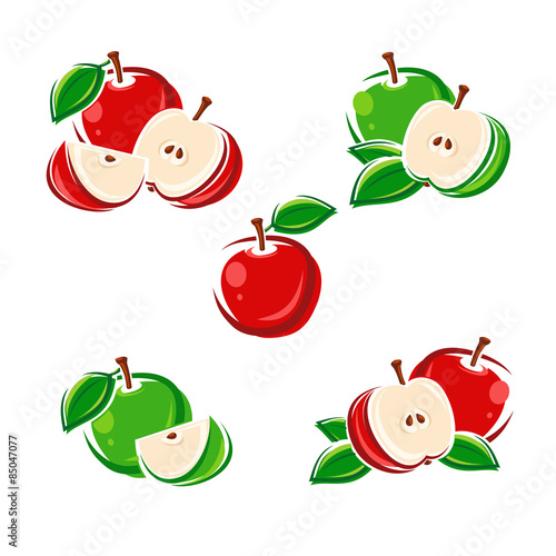 Apple set. Vector