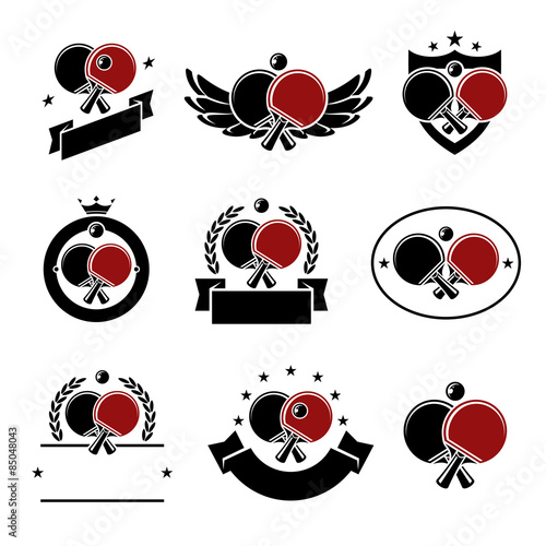 Ping Pong icon set. Vector