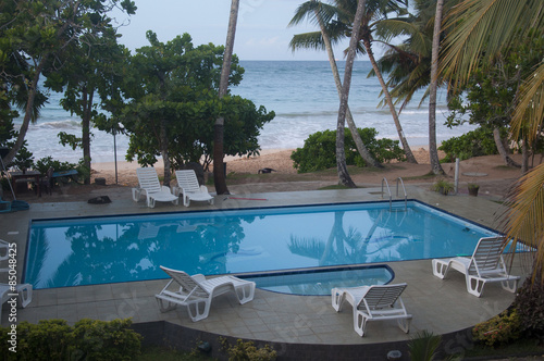 A Swimming Pool at a Beach Resort in Sri Lanka