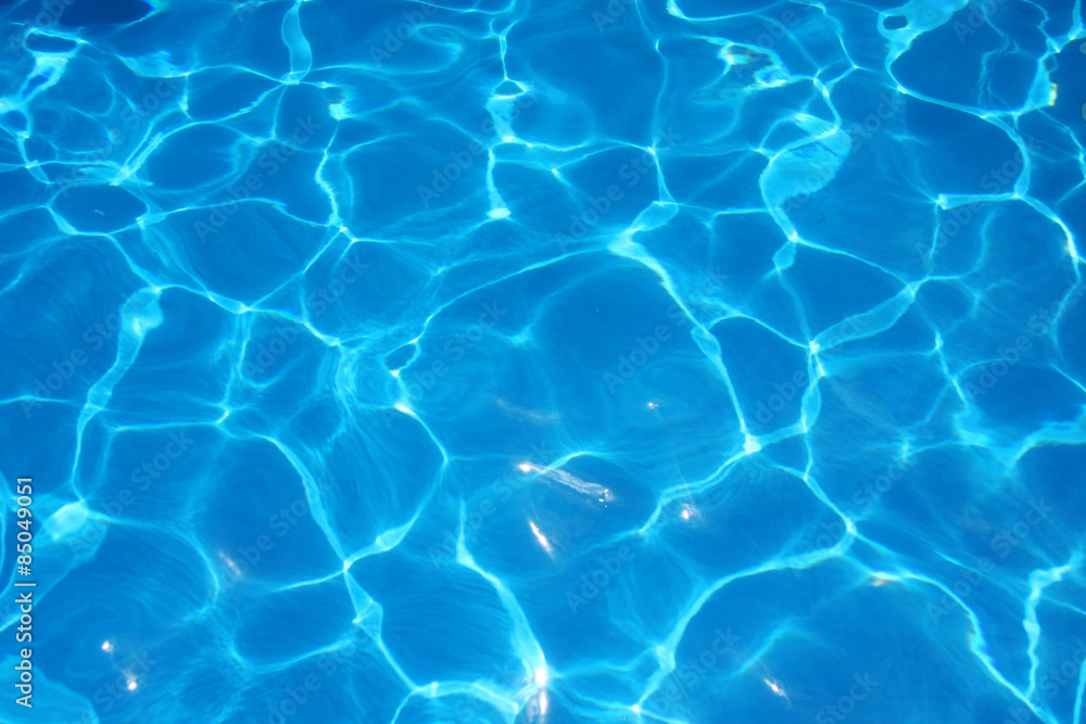 Azure water in swimming pool