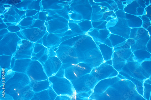 Azure water in swimming pool