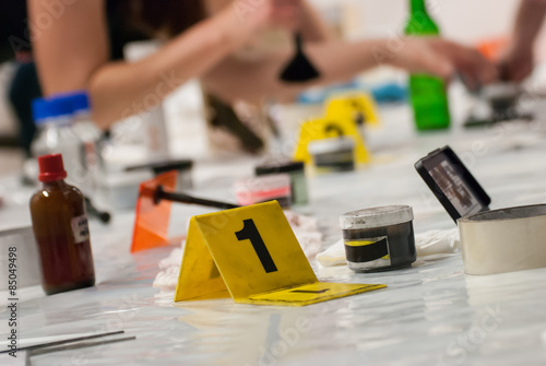 Marker of Crime Scene photo