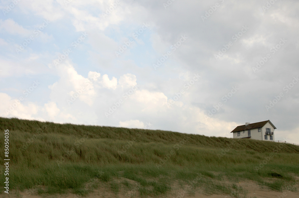 House on the dunes in the Netherlands