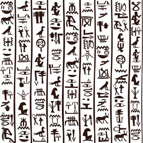 Egyptian hieroglyphics seamless background photo