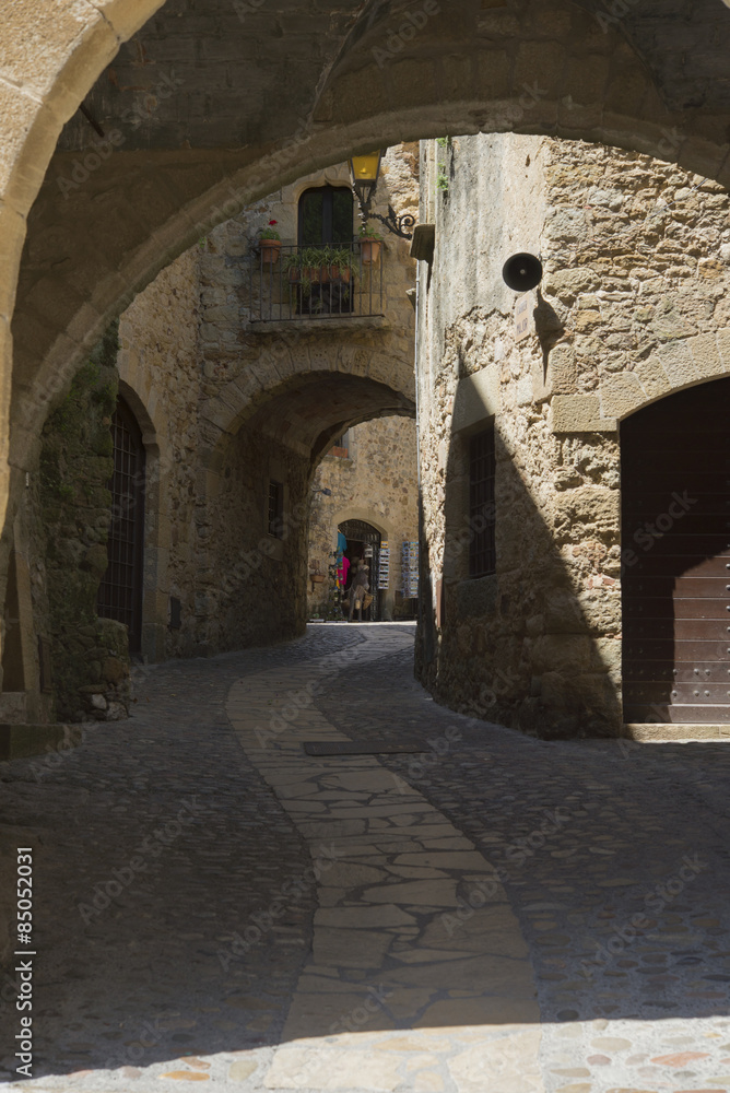 Obraz premium Picturesque medieval village of Pals, Costa Brava.