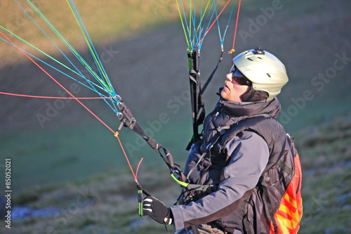 paraglider launching wing