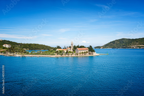     Prirovo Peninsula with Franciscan monastery,Vis Bay, Croatia  © carol_anne