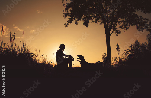 Friends at sunset
